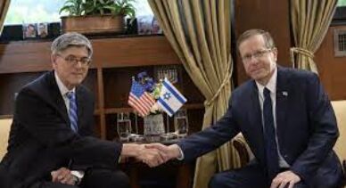 Israeli President Herzog Emphasizes Friendship Amid Ongoing Conflict, Welcomes US Ambassador Lew