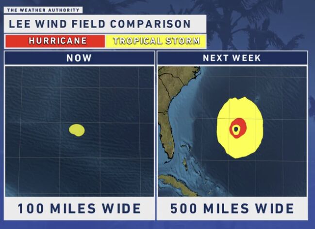 Tropical Storm Lee Set to Unleash Devastating Power as It Tracks Towards the Atlantic Coastline