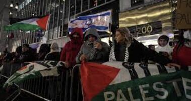 Chaotic Pro-Palestinian Protest Eclipses Rockefeller Center Christmas Tree Lighting, Sparks Nail-Biting Confrontations and Arrests