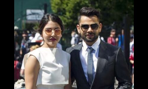 Virat Kohli tweeted that the presence of his wife Anushka Sharma had made the award-winning evening even better.