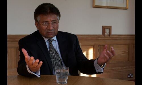 Former President of Pakistan Pervez Musharraf (in pic) is a fugitive in Benazir Bhutto murder case and Red Mosque cleric killing case.