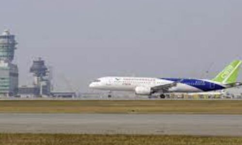 Chinas C919 Passenger Jet Takes Flight in Hong Kong, Showcasing Chinas Aviation Prowess Chinas C919 Passenger Jet Takes Flight in Hong Kong, Showcasing Chinas Aviation Prowess