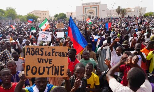 Protesters Set French Embassy Door Ablaze as Nigers Future Hangs in the Balance Protesters Set French Embassy Door Ablaze as Nigers Future Hangs in the Balance