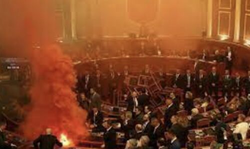 Opposition Fireworks: Chaos Erupts in Albanian Parliament as Budget Vote Crumbles