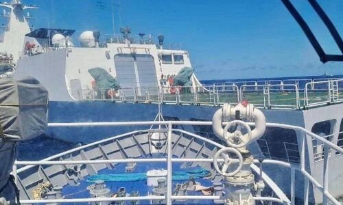 Philippine Military Condemns Chinese Ships Aggressive Act in South China Sea, Heightening Territorial Tensions Philippine Military Condemns Chinese Ships Aggressive Act in South China Sea, Heightening Territorial Tensions