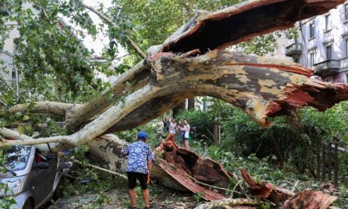 Extreme Weather Ravages Italy: Wildfires Devastate South, Violent Storms Cause Chaos in the North Extreme Weather Ravages Italy: Wildfires Devastate South, Violent Storms Cause Chaos in the North