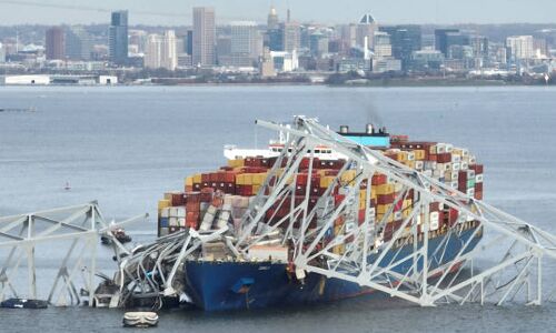 Key Bridge Section Demolished to Free Stranded Ship in Baltimore Key Bridge Section Demolished to Free Stranded Ship in Baltimore