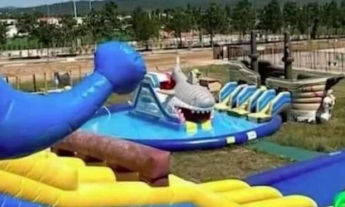 Father Killed and Daughter Critically Injured as Bouncy Castle Soars 50 Meters in Tragic Water Park Accident in France Father Killed and Daughter Critically Injured as Bouncy Castle Soars 50 Meters in Tragic Water Park Accident in France
