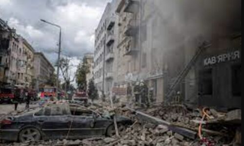 Russian missiles strike residential area in heart of Ukraines Kharkiv, injuring 17