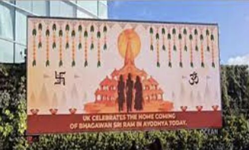 UK Indian Diaspora Celebrates Pran Pratishtha Ceremony of Ram Lalla with Digital Banners and Festive Events