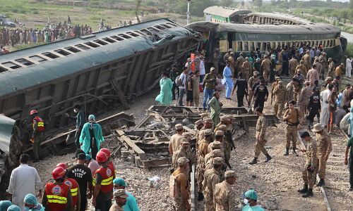 Tragedy Strikes Again: Deadly Train Derailment Claims 28 Lives in Pakistan Tragedy Strikes Again: Deadly Train Derailment Claims 28 Lives in Pakistan