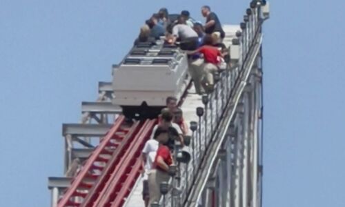 Mid-Air Roller Coaster Nightmare: Visitors Forced to Walk Down 200-Foot Ride at Ohio Amusement Park