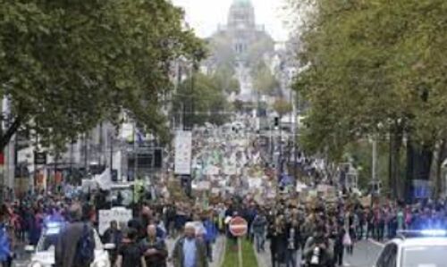 Thousands March in Brussels, Demanding Urgent Climate Action as COP28 Talks Kick Off Thousands March in Brussels, Demanding Urgent Climate Action as COP28 Talks Kick Off