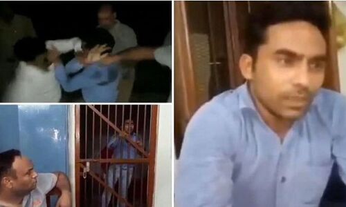 UP cops abuse a journalist and lock him up
