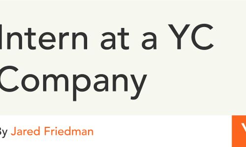 Intern at a YC Company Intern at a YC Company