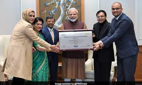 PM Modi Honoured With Presidential Award For