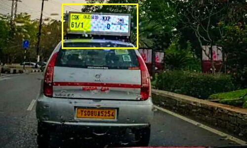 Tata Indica tax with live IPL score display is the coolest thing you will see today
