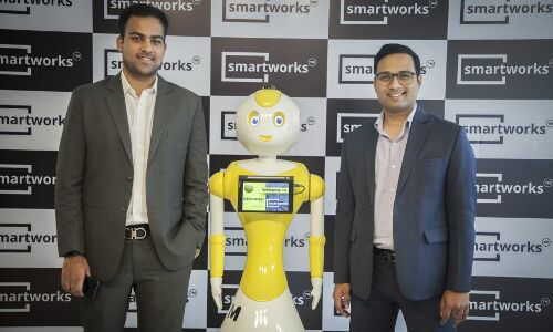 Smartworks Debuts Smart Mitri, An AI enabled She-Robot at its New Bangalore Center